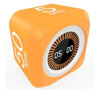 FCXJTU Rotating Cube Visual Countdown Timer，Desk Productivity Flip Timers | 5, 25, 10 50 Minutes Preset+Custom Countdown, LED Display, Silicone Case, Loud Alarm&Silent, Rechargeable for Study Kitchen