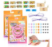 FCXVXCL 2pcs Capybara Sticker Bracelet Making Kit,Mini Holographic Sticker Bracelet DIY Stickers Bracelets Kit,Creative Reusable Toy for Party Favors,Friendship Gifts,School Prize