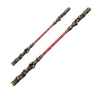 FCXVXCL Black Myth Golden Cudgel, 2PCS Wu-kong Staff Ruyi Golden Cudgel Jin Hoop Stick Game Model Cosplay Props Accessorie Metal Craft Decoration Arts Collection for Desktop Display Decoration