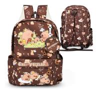 FCXVXCL Capybara Backpack Children, Capybara Backpack Children's School Bookbag Large Capacity Kids Rucksack Student School Bookbag Travel Rucksack Gift for Kids Boys Girls 41x30x13cm