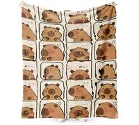 FCXVXCL Capybara Blanket Flannel Blankets Cartoon Anime Quilts Throws for Kids Couch Bed Lounging Decoration Perfect for Sleepovers Camping Gift for Children and Adults