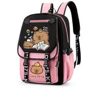 FCXVXCL Capybara Cute Backpack,Causal Travel School Bags Laptop Backpack for Teenage Girls Lightweight Rucksack Water Resistant Bookbag College Children Daypack Travel