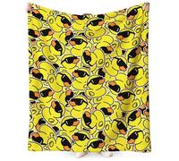 FCXVXCL Duck Blanket Flannel Blankets Cute Cartoon Anime Quilts Throws Couch Bed Decoration Lightweight Flannel Blankets Perfect for Sleepovers Camping All Season for Bedroom
