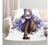 FCXVXCL Genshiin Impacct Blanket Throw, Soft Fleece Blanket Sofa Throw Blanket Flannel Fleece Blanket Cartoon Lightweight Blanket Versatile Blanket Throw Suitable for Bedroom, Couch (130 x 100 cm)