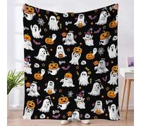 FCXVXCL Halloween Blanket, Halloween Flannel Blanket Throw Cozy Fleece Soft and Warm Blankets for Sofa Bed Chair Decor Halloween Decorations 40x60in