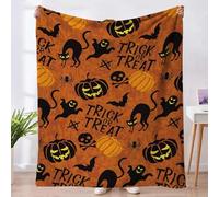 FCXVXCL Halloween Blanket, Halloween Flannel Blanket Throw Cozy Fleece Soft and Warm Blankets for Sofa Bed Chair Decor Halloween Decorations Blanket 40x60in