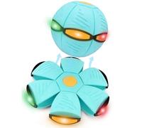 FCXVXCL Magical Flying Saucer 2-in-1 Bouncy Ball Family and Pet Interactive Toys Interaction Game Dual Form Freely Switchable with 6 Lights for Indoor Outdoor Use Light Blue