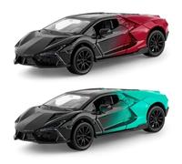 FCXVXCL Model Car 2PCS Alloy Pull Back Cars Open Doors by Manual Premium Collectible Diecast Vehicle Model Gift Casting Car Vehicle for Boys and Girls Birthday Christmas Party