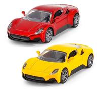 FCXVXCL Model Car 2PCS Alloy Pull Back Cars Open Doors by Manual Premium Collectible Diecast Vehicle Model Casting Car Vehicle for Boys and Girls Birthday Party Children's Day
