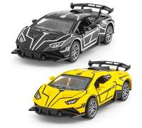 FCXVXCL Model Car 2PCS Alloy Pull Back Cars Premium Collectible Diecast Vehicle Model Gift Open Doors by Manual for Boys and Girls Birthday Party Children's Day Christmas