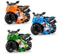 FCXVXCL Motorbike Toys 3PCS Highly Simulation Motorbike Model Motorcycles Toy for Kids Motorcycle Alloy Collection Hobby Gift Racing Model Decoration Friction Powered Vehicle