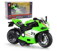 FCXVXCL Motorbike Toys Highly Simulation Motorbike Model Motorcycles Toy for Kids Motorcycle Alloy Collection Hobby Gift Racing Model Decoration Friction Powered Vehicle Green