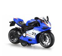 FCXVXCL Motorbike Toys Highly Simulation Motorbike Model Motorcycles Toy for Kids Motorcycle Alloy Collection Hobby Gift Racing Model Decoration Friction Powered Vehicle Blue