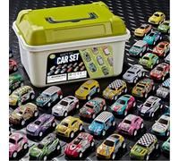 FCXVXCL Toy Cars 30PCS Diecast Racing Vehicles, Mini Sports Cars, Alloy Racers, Pull Back Model, Assorted Colours, Birthday Gifts for Children Boys and Girls