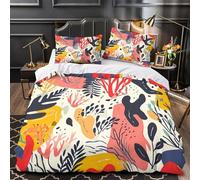 FCYHRALCR Abstract coral reef 3D Printing Comforter Cover 3-Piece Microfiber Breathable Soft Duvet Cover 2 Matching Pillowcases Durable Home Decor Family Bedroom Super king（260x220cm）