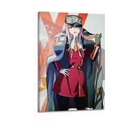 FCYYDS Anime Zero Two Darling in The Franxx Poster Canvas Posters Wall Art Print Aesthetic Room Decor Home Office Decoration 12x18inch(30x45cm) Frame-style