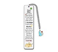 FCZIVA Bookmark Daddy Bookmarks Special Daddy Bookmark Birthday Present I Love You Happy Retirement Appreciate Christmas Keepsakes Cat Design Thank You Papa Ideas from Son Daughter