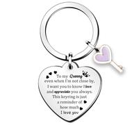 FCZIVA Keychain Rings Granny Mother's Day Keyring For Women Gran Birthday Appreciate Love Reminder Christmas Keepsakes Grandma Distance Relationship Nana Heart Key Tag Grandmother