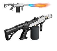 FCZON Flame Thrower Gun, Detachable Cooking Propane Torch Gun with Adjustable Flame, Powerful Blow Torch for BBQ, Searing Steak, Welding, Camping((Propane Tank Not Included)
