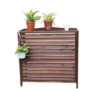 FCZVWPR Rustic Wooden Outdoor Planting Frame, Solid Wood Radiator Cover, Air Conditioning Covers, For Garden Terrace Balcony Space Saving(115x54x95cm/45.2x21.2x37.4in)