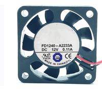FD1240-A2233A 4CM Ultra Thin Axial Fan, DC12V 0.11A Low Power 2-Wire Silent Mini Cooling Fan