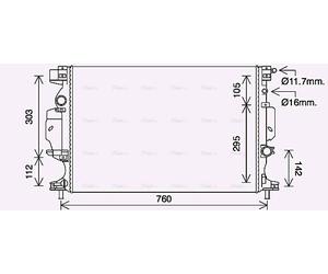 FD2642 AVA Radiator FIT FORD MONDEO (2014) 1.5 ECOBOOST