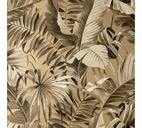 FD42853 Tropical Leaf Wallpaper Fine Gold