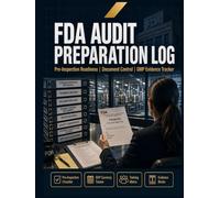 FDA Audit Preparation Log: Pre-Inspection Readiness Tracker, Document Control Checklist & Investigator-Ready Evidence Binder for Pharmaceutical, Food & Medical Device GMP Facility Compliance