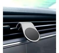 FDAFZCIOK Magnetic Car Phone Holder Stand for Opel Corsa D 3-Door 2011-2014, Super Stable Air Vent Cradle Compact and minimalist design Includes Metal Plates,Silver