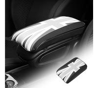 FDAIUN Car Armrest Center Consoles Cushion for BMW Mini cooper Universal Arm Rest Pads Protector Waterproof Union Jack Gray