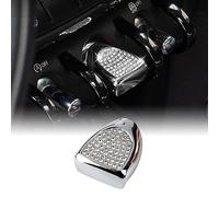 FDAIUN for BMW Mini F Series Car Engine Start Stop Button Cover Keyless Go Ignition Sticker Interior Trim Decal Metallic with Diamonds (Silver)
