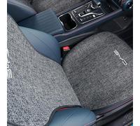 FDAIUN For BYD Atto 3 Yuan 2022 2023 2024 Car Front and Back Seat Covers Seat Protector Ice Silk Rear Seat Cover Non-Slip Breathable Car Accessories Navy Blue (Front Seat Ice Silk Cushion x 1 +