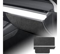 FDAIUN For Tesla Model 3 20-23/Tesla Model Y 20-24 Alcantarn Car Copilot Tool Box Switch Glove Box Cover Decorative Sticker Pack of 2 Accessories (Black)