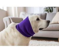 FDANDADE Dog Calming Band, Dog Ear Cover Anxiety Relief - Noise Canceling for Fireworks, Thunderstorms, Pet Grooming & Force Drying(Purple L)