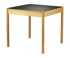 FDB Møbler - C44 Dining Table Oak / Laminate, 80x80 cm - Black