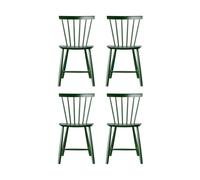 FDB Møbler J46 chair, Beech bottle green painted, 4-pack