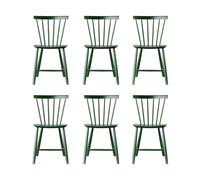 FDB Møbler J46 chair, Beech bottle green painted, 6-pack
