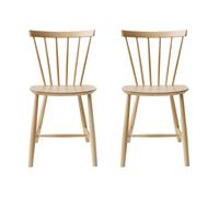 FDB Møbler J46 chair, Beech natural lacquered, 2-pack