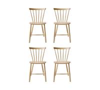 FDB Møbler J46 chair, Beech natural lacquered, 4-pack