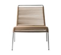 FDB Møbler M20L Teglgaard Lounge Cord Chair Lounge Chair Brown mixed-stainless steel