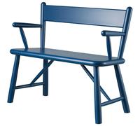 FDB Møbler - P11 Bench 70 cm, Beech / Blue - Blue