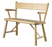 FDB Møbler - P11 Bench 70 cm, Lacquered Beech / Nature - Nature