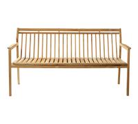 FDB möbler - M11 Bench With Backrest Outdoor 3-Seater, Teak - Teak