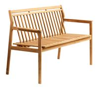 FDB möbler - M12 Sammen Bench With Backrest Outdoor 2-Seater, Teak - Teak