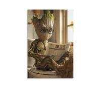 FDBEKPJY Ich Bin Groot Poster Auf Der Toilette Canvas Poster Bedroom Decor Landscape Office Room Decor Gift 12x18inch(30x45cm)