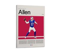 FDBEKPJY Josh Allen NFL Canvas Poster Bedroom Decor Landscape Office Room Decor Gift 08x12inch(20x30cm)