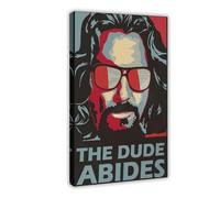 FDBEKPJY The Dude Abides Man Vintage Canvas Poster Wall Art Print Picture Paintings 08x12inch(20x30cm)