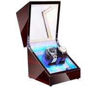 FDBNBJHJE Double Watch Winder for 2 Automatic Watches with Interior Backlight Soft Flexible Watch Pillow Dual Power Supply It's so Kind of You