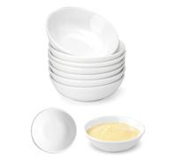 FDCGAS Aperitif Bowls, Soy Sauce Bowls, White Spice Bowls, Snack Bowl, Sushi Soy Dipping Bowl, Mini Sauce Bowls for Seasonings, Sauces, Appetizers, 7.5 x 2 cm (8 Pieces)