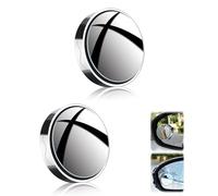 FDCGAS Blind Spot Car Mirror, 2 Pieces, Car Blind Spot Mirror, Round HD Glass with Framed Convex Rear View Mirror with Adjustable Wide Angle Suction for Cars, SUVs and Trucks